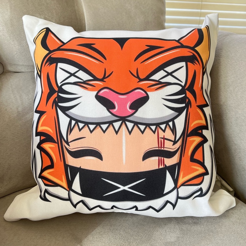 Custom Year of the Tiger Girl Throw Pillow